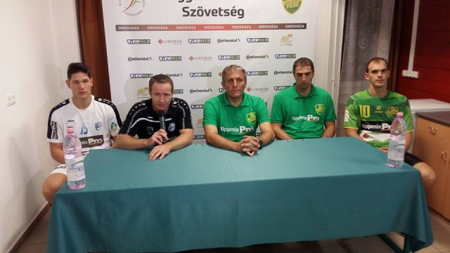 Vladan Matic, Leimeter Csaba, Vladan Jordovic, Berta Gábor és Ferenczi Botond (Fotó: Zsedényi Péter - OFKSE.hu)